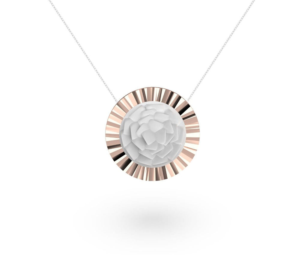 G.lowe Rose Gold Iris Necklace