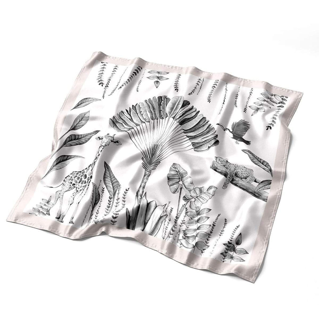 G.lowe Silk Scarf Monochrome Jungle Silk Scarf