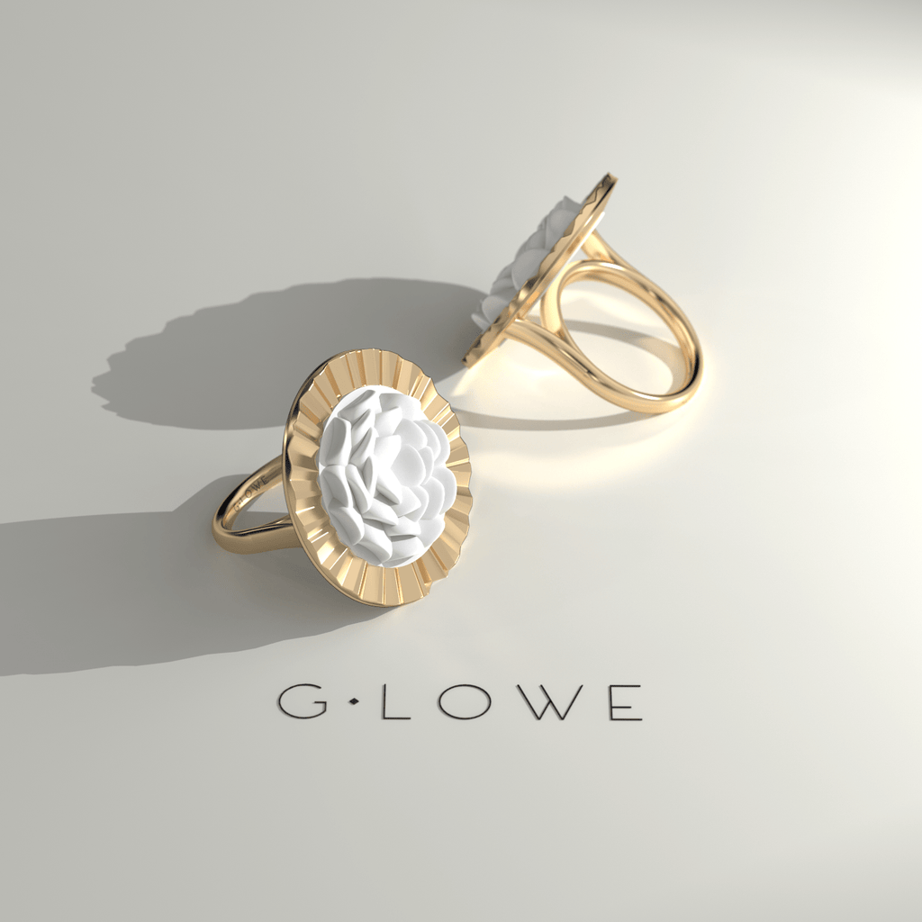 G.lowe Yellow Gold Iris Ring