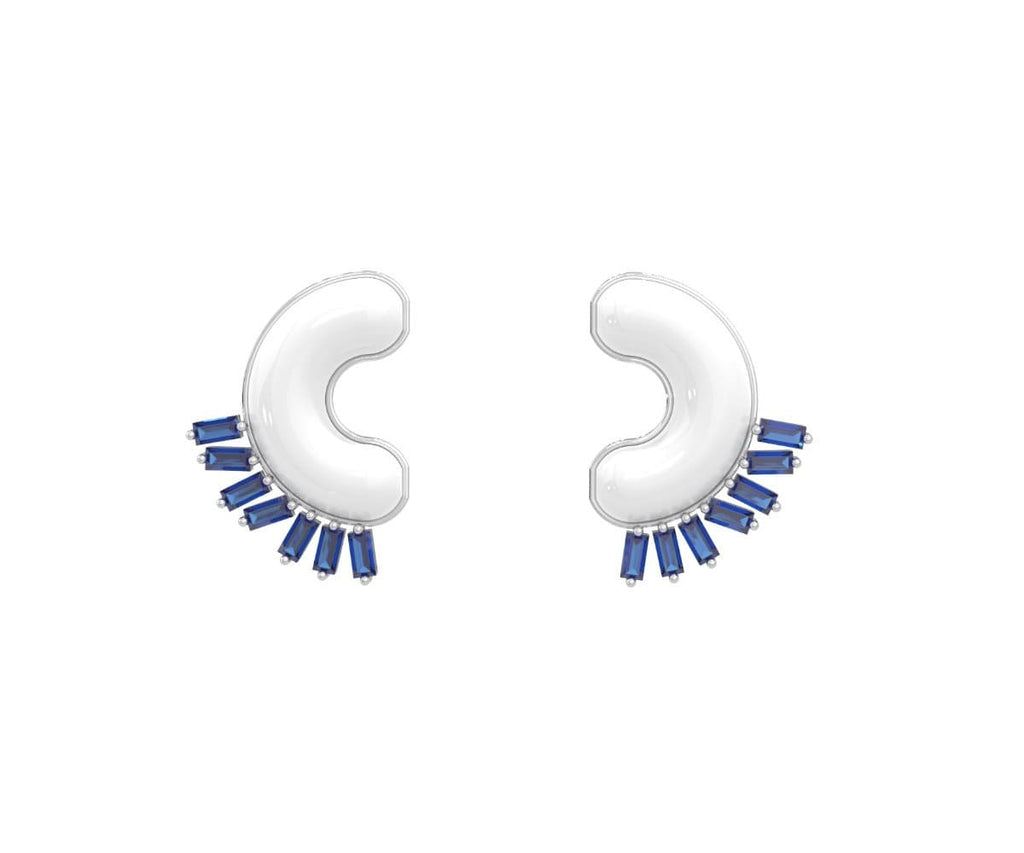 GLOWE White Gold Sapphire The Sol Earring