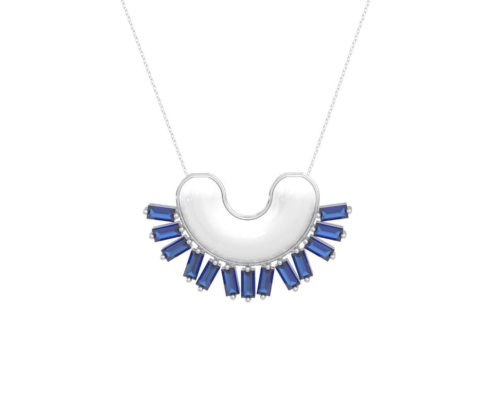 GLOWE White Gold Sapphire The Sol Necklace