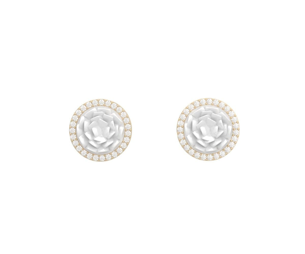 GLOWE Yellow Gold Diamonds Blossom Petite Earring