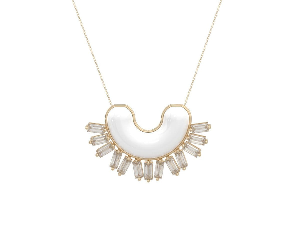 GLOWE Yellow Gold Diamonds The Sol Necklace